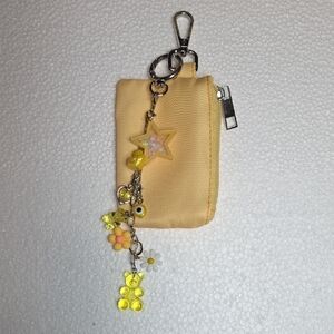 Purse/bag Charm Yelliw With Zip Pouch